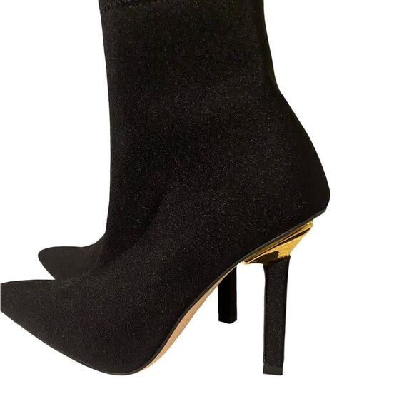 Good American Ankle Black Stiletto Heeled Booties NEW Style GA116SN-X Size 7 - Picture 7 of 7